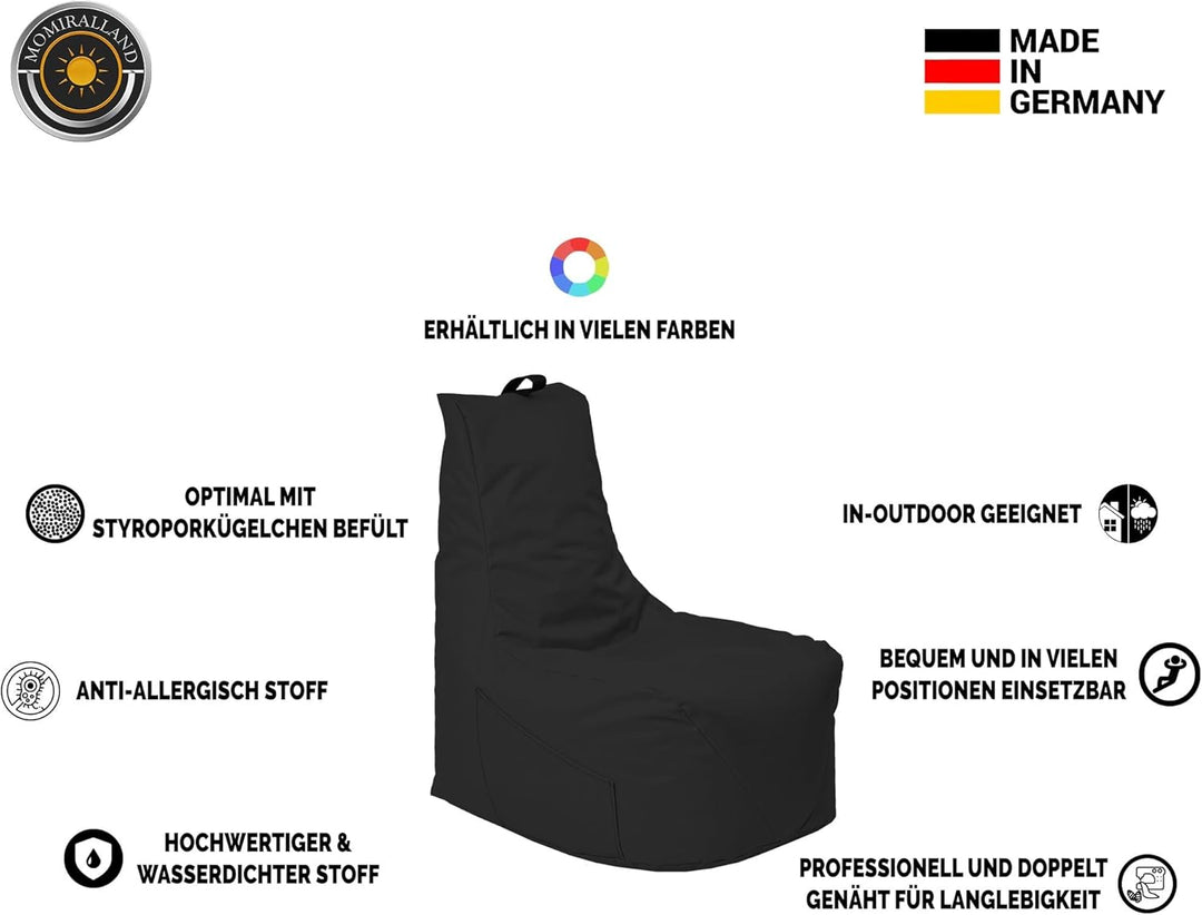 Momiralland Gaming Sitzsack - mit Lehne Sitzkissen - Beanbag - BodenKissen Sessel In- &amp; Outdoor geei
