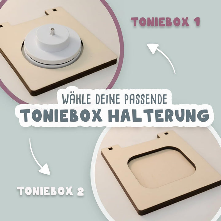 hellomini Personalisiertes Tonie Regal Jungen - Toniebox Regal mit Wunschnamen fürs Kinderzimmer - R