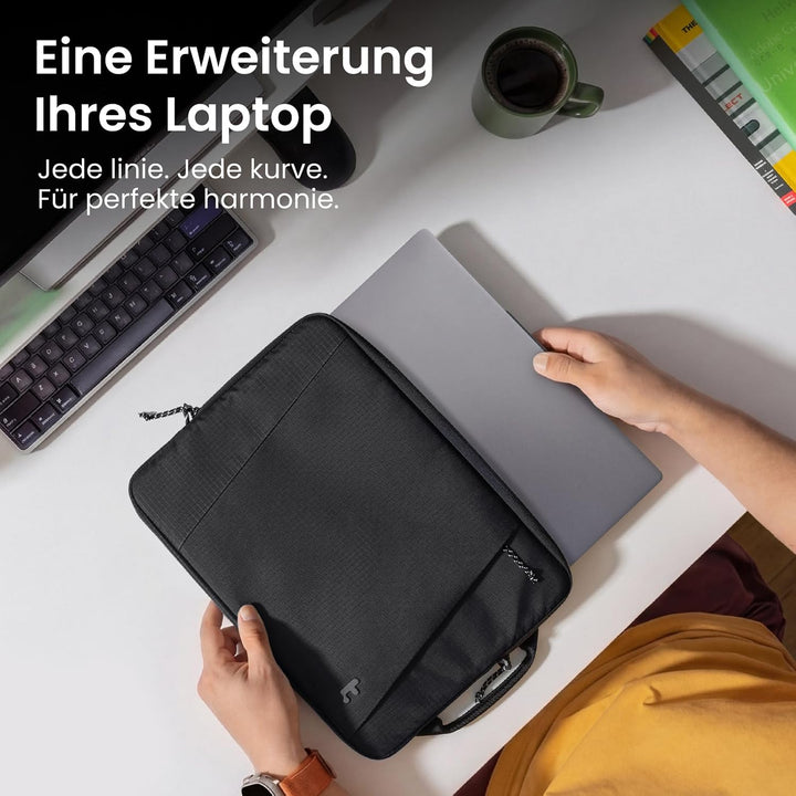 tomtoc 360° Tasche Hülle Kompatibel mit 15,6 Zoll Acer, ASUS, Dell, HP, Lenovo Laptop Notebook Chrom