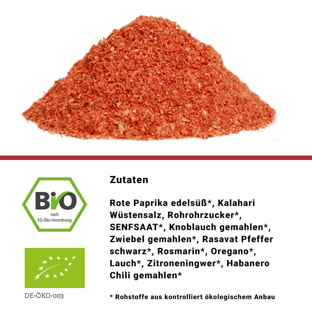Spicebar Magic Dust BBQ Rub - (500g) in Premium-Bio Qualität im XL Profi-Streuer, Marinade für Fleis