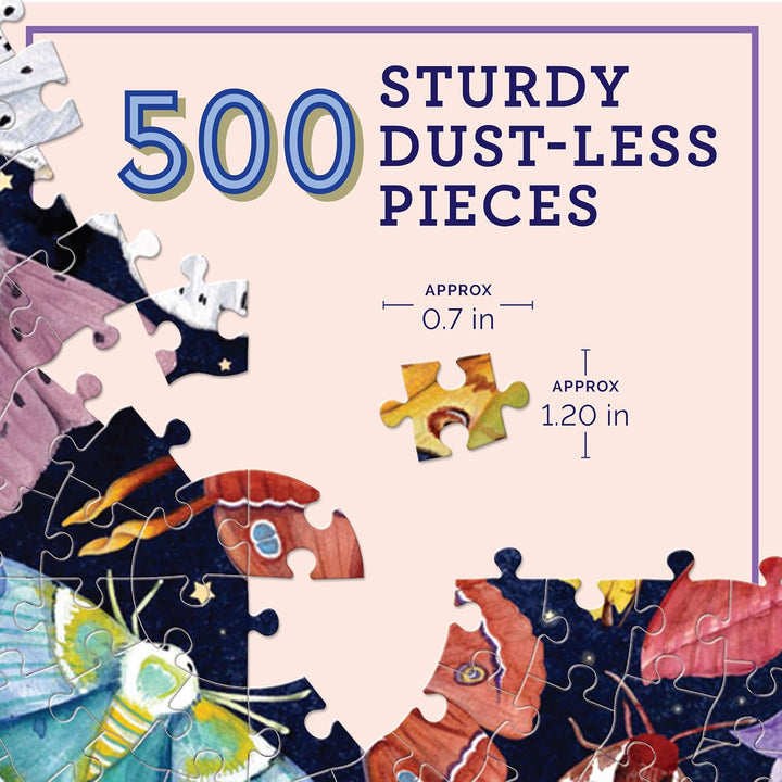 eeBoo EPZFMOT Piece & Love: Motten-500 Teile Puzzle Butterfly Spiel, Black, 1 EA
