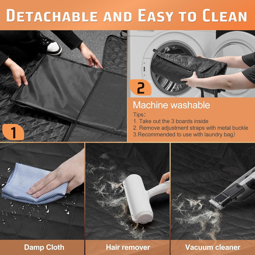 Gimars Upgrade Verbreitert Harter Unterseite Hundedecke Auto Rückban Bis 181kg [Wasserdicht & Kratzf