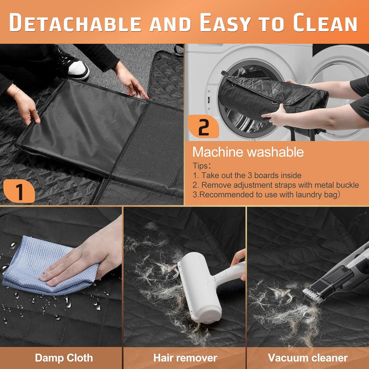 Gimars Upgrade Verbreitert Harter Unterseite Hundedecke Auto Rückban Bis 181kg [Wasserdicht & Kratzf