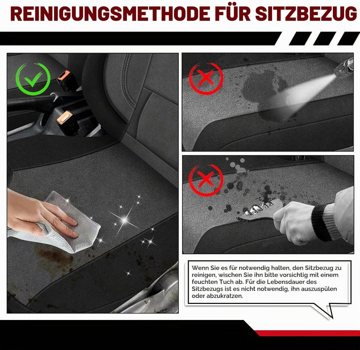 Sitzbezüge Auto für 2011-2021 VW Caddy 4, Autositzbezüge Auto-Sitzschoner Schonbezüge Sitzauflagen S