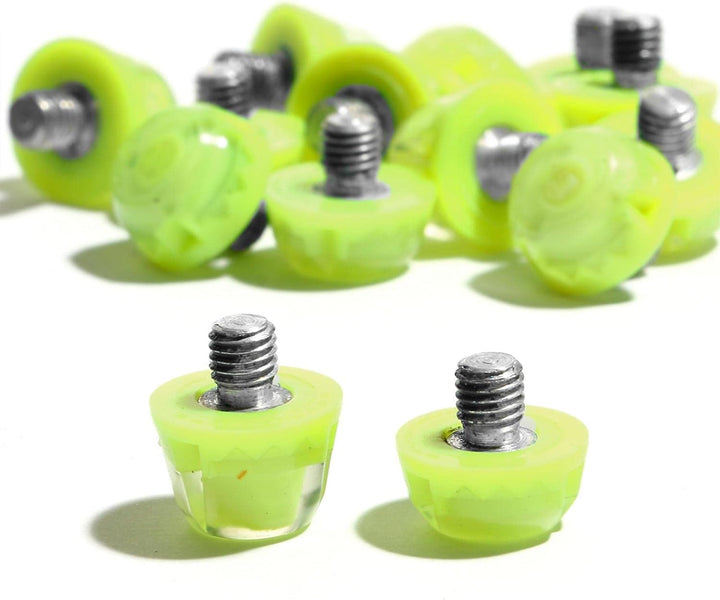 12 Tacos Fussballersatzteile aus Gummi für Fussballstiefel Gelb, Fluoreszierend, Gelb, Fluoreszieren