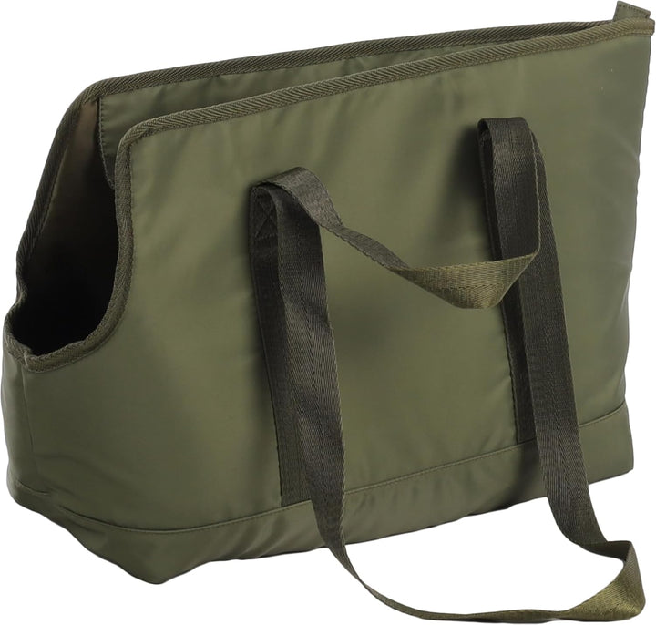 Flamingo Tragetasche Ken – Grün – 41cm x 21cm x 32cm – Komfortable Haustiertragetasche mit Schaumsto