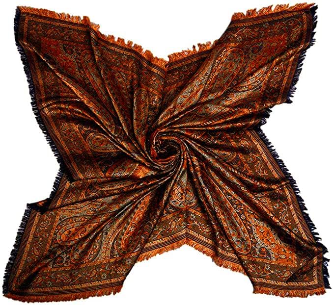 Lorenzo Cana Seidenstola Tuch Schaltuch jacquardgewebt 100% Seide Paisleymuster Pashmina Seidenschal
