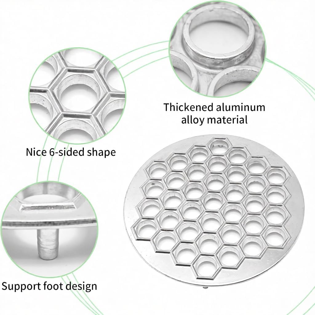 Pelmeni Maker, Teigtaschenfomer aus Aluminiumlegierung, Gulliver Teigform für 37 Pelmeni, DIY Form,