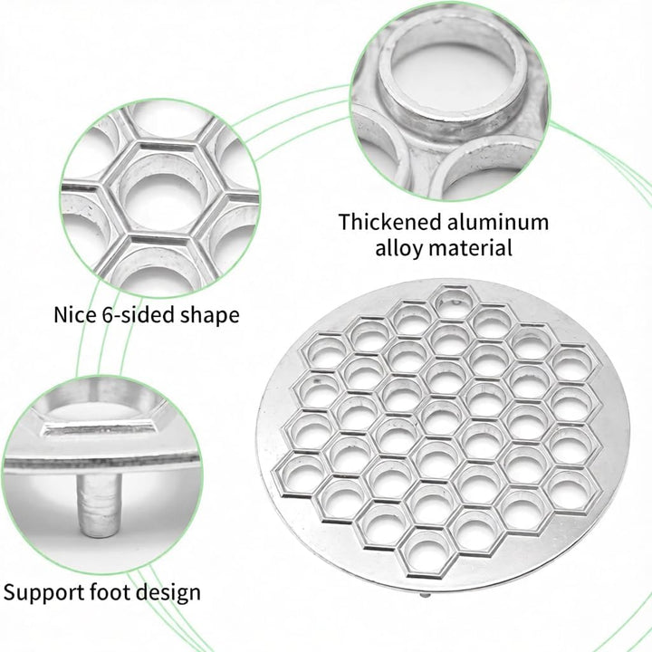 Pelmeni Maker, Teigtaschenfomer aus Aluminiumlegierung, Gulliver Teigform für 37 Pelmeni, DIY Form,