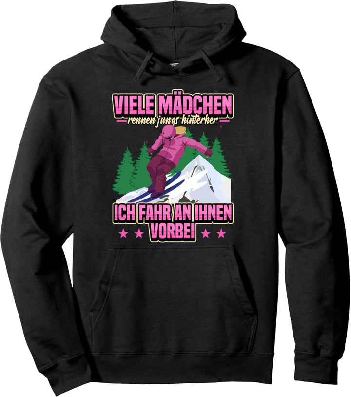 Lustig Ski Skier Berge Skifahren Mädchen Geschenk Pullover Hoodie
