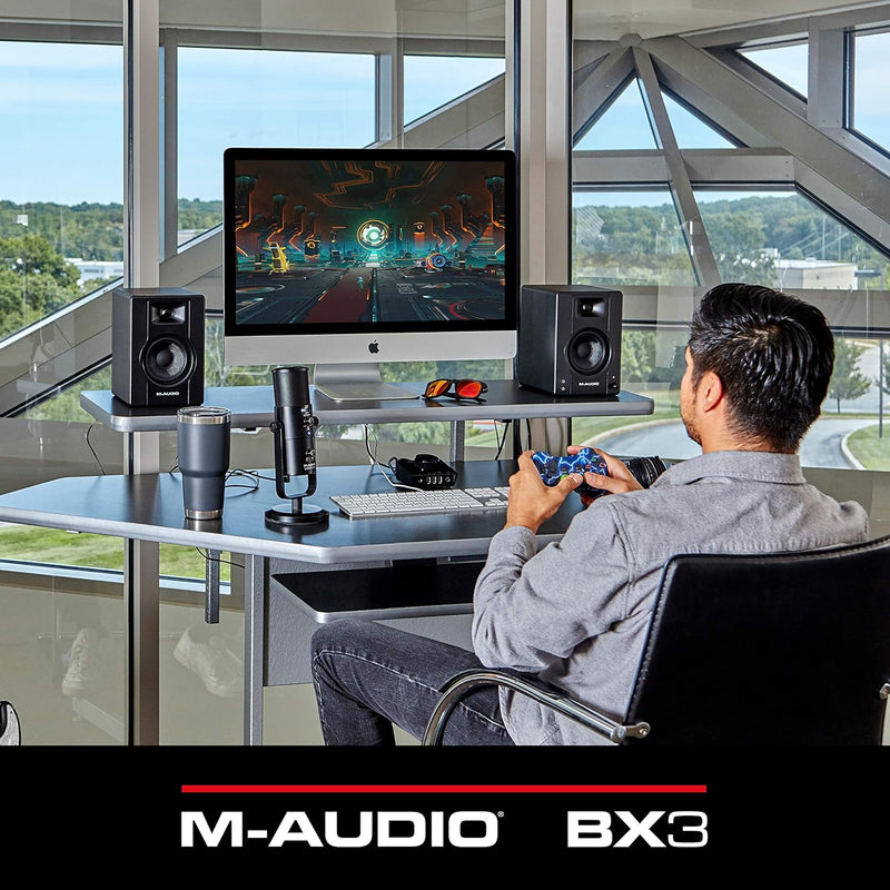 M-Audio BX3 3,5" Studio-Monitore High-Definition Monitor Lautsprecher Boxen für Recording und Multim