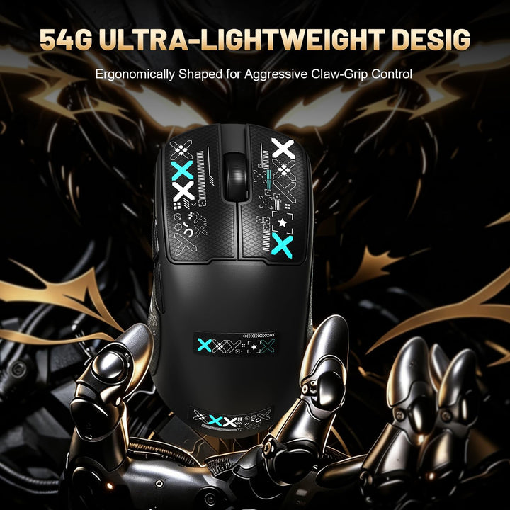 A.JAZZ AJ159 V2 ultraleichte drahtlose Spielmaus mit austauschbaren Akkus, Zwei 300mAh Einheiten mit