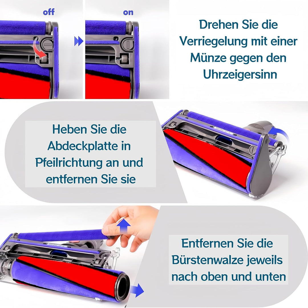 Softwalze Bodendüse für Dyson V15 V11 V10 V8 V7 SV10 SV11 SV12 SV14 SV22 Staubsauger, Elektrischer S
