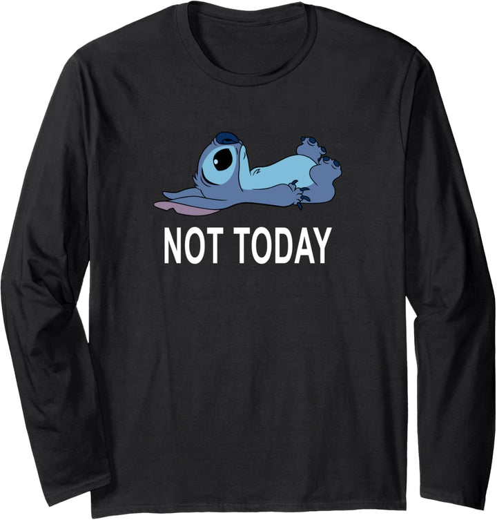 Disney Lilo & Stitch Laying Down Staring Up Not Today Langarmshirt