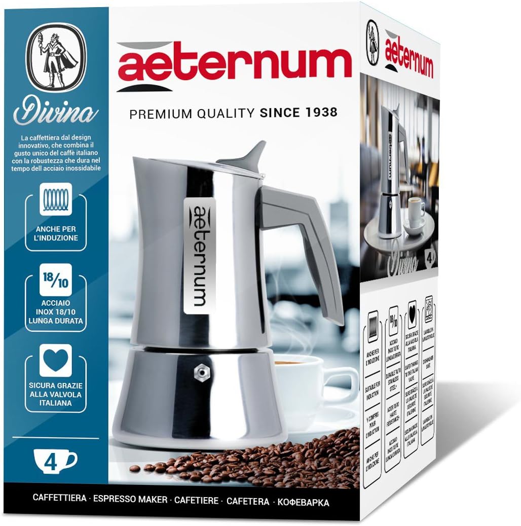 Kaffeekanne Divina Aeternum 4 Tassen Edelstahl 18/10 Induktion