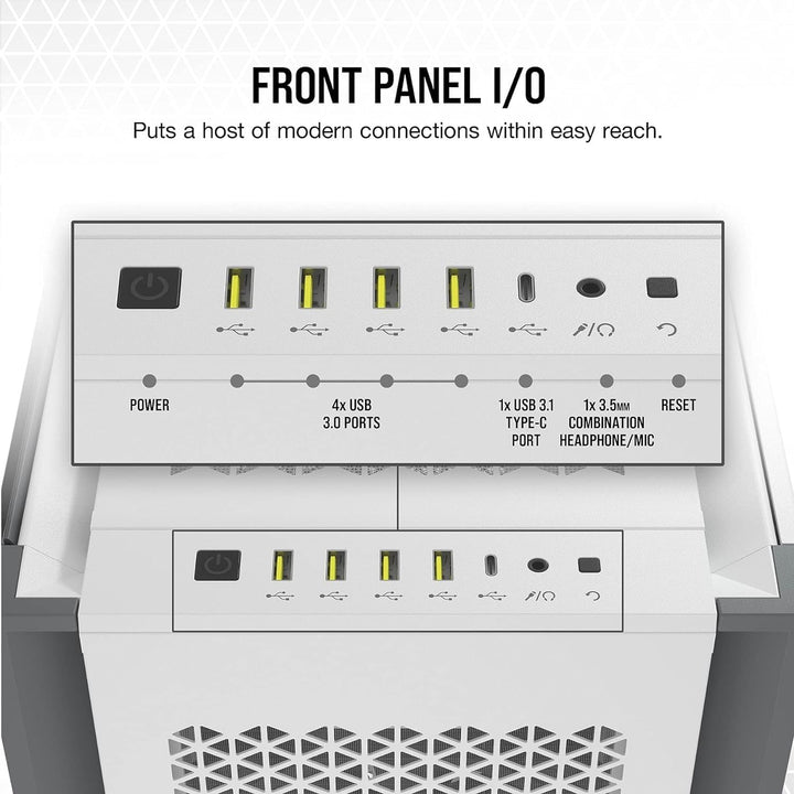 Corsair 7000D AIRFLOW Full-Tower-ATX-PC-Gehäuse (Frontverkleidung für Hohen Luftdurchsatz, Drei Inbe