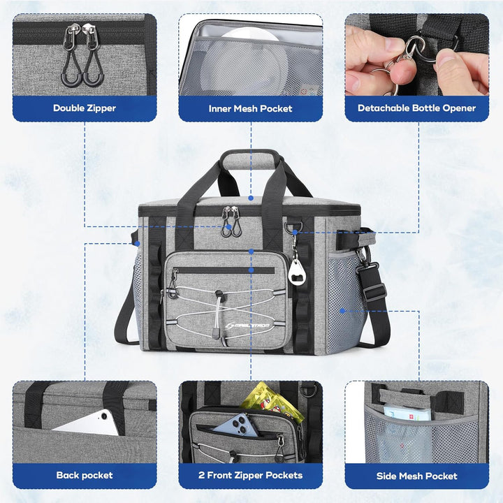 Maelstrom Kühltasche Gross 22/27 Litern, Faltbare Isoliertasche Auslaufsicher, Soft Thermotasche Küh