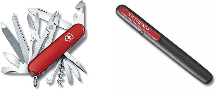 Victorinox Taschenmesser Handyman (24 Funktionen, Kombizange, Holzmeissel, Metallsäge) rot & Dual-Me