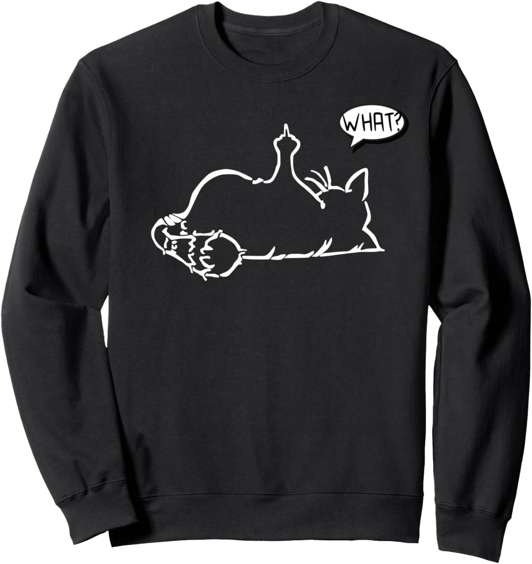faule Katze Statement Spruch - What? - Katzen Sweatshirt