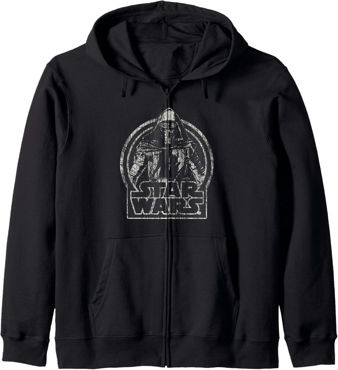 Star Wars The Force Awakens Kylo Ren Distressed Portrait Kapuzenjacke