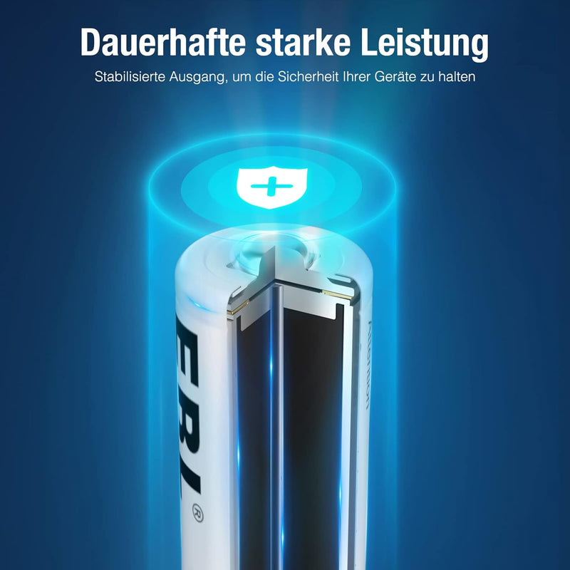 EBL AA AAA Akku Pack 24 Stück - AA Akku 2800mAh 12 Stück mit AAA Akku 1100mAh 12 Stück, 1,2V NI-MH w