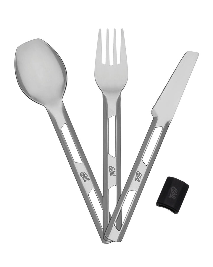 Esbit Edelstahl Besteck Set - robustes Besteckset aus 18/8 Edelstahl- bestehend aus Messer, Gabel un