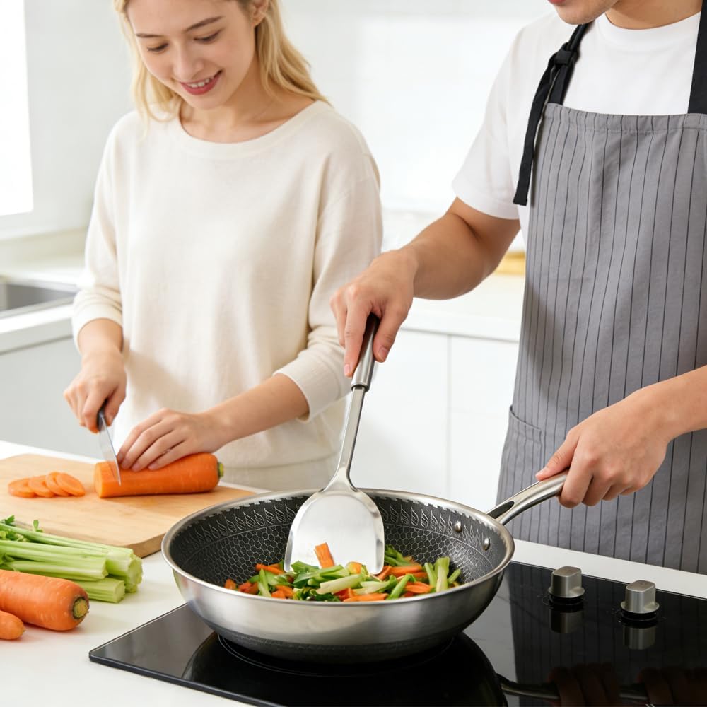 10 - Stück Set Küchenhelfer Set Edelstahl Küchen Set Antihaft Hitzebeständiger Küchenhelfer Set,Home