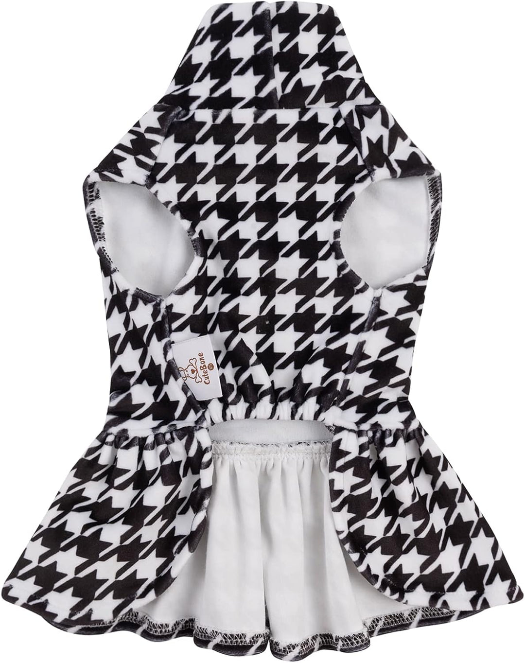 CuteBone Houndstooth Hundekleid samt Rollkragenpullover Welpenrock Kostüm Haustier Outfit Katzenklei