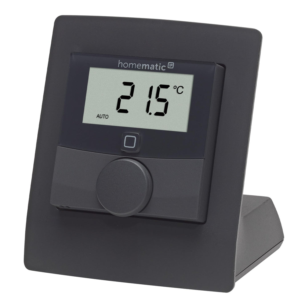 Homematic IP Smart Home Wandthermostat mit Luftfeuchtigkeitssensor, anthrazit, digitales Thermostat