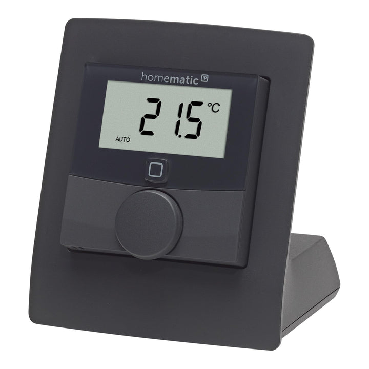Homematic IP Smart Home Wandthermostat mit Luftfeuchtigkeitssensor, anthrazit, digitales Thermostat