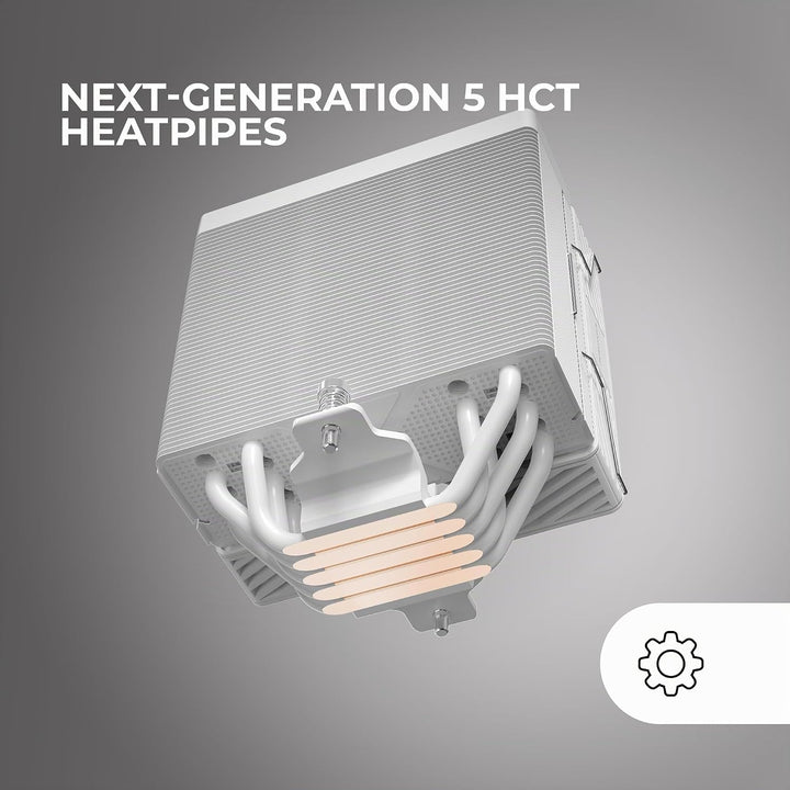 MARS GAMING MCPU-X5, CPU-Kühler 280W TDP, 5x HCT-Heatpipes der Neuen Generation, PWM-Lüfter SI Extre