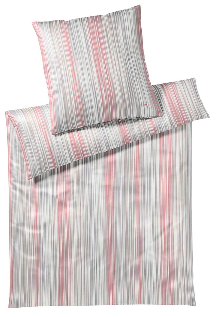 Joop! Bettwäsche Pinstripe Coral 1 Bettbezug 200 x 200 cm + 2 Kissenbezüge 80 x 80 cm, 1 Bettbezug 2