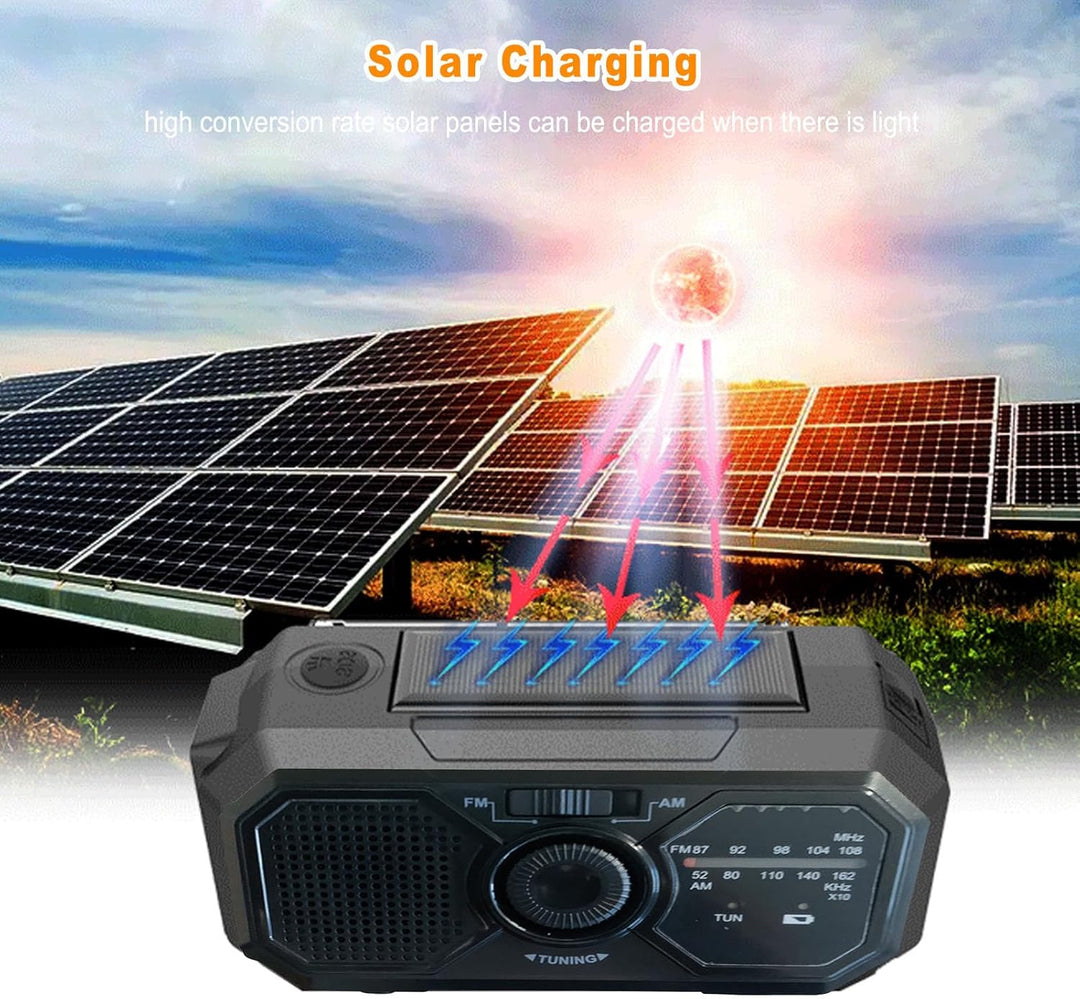 Notfall-Solarradio | Notfall-Handkurbelradio | Handgekurbelter Generator | Kleines Radio Mit Solartr