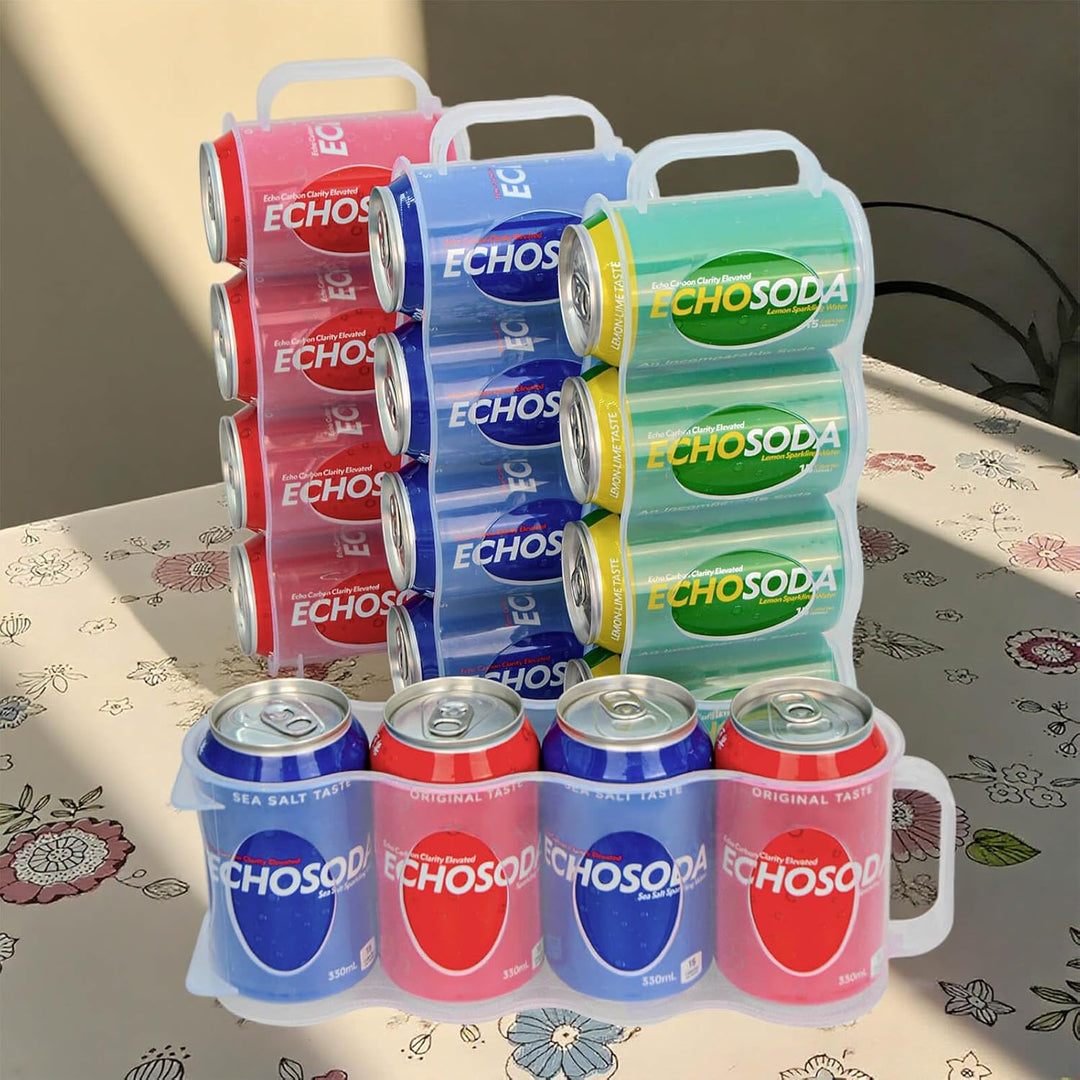 2er Set tragbare Getränkedosen-Halter für Kühlschrank, Dosenhalter, Aufbewahrungsbox für Dosen, durc