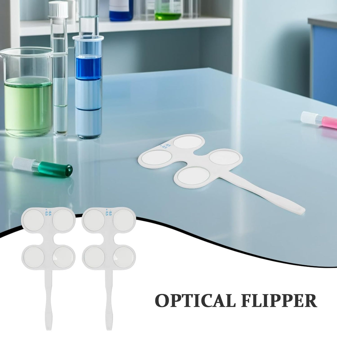 NUOBESTY 2 Stück Optometrischer Test Flipper 50°/100° aus Optischem Kunststoff Sehtherapiegerät für