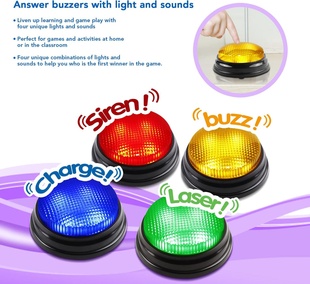 BEAN LIEVE Antwort Buzzer für Unterricht mit Klassenzimmer, Ton und Licht Tasten Spielzeug (Set von