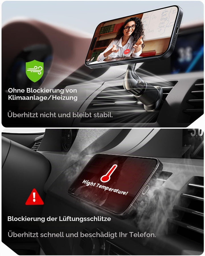 MRGLAS Handyhalterung Auto Lüftung Magnetisch – für MagSafe &amp; iPhone, 2026 Modell mit extra starker