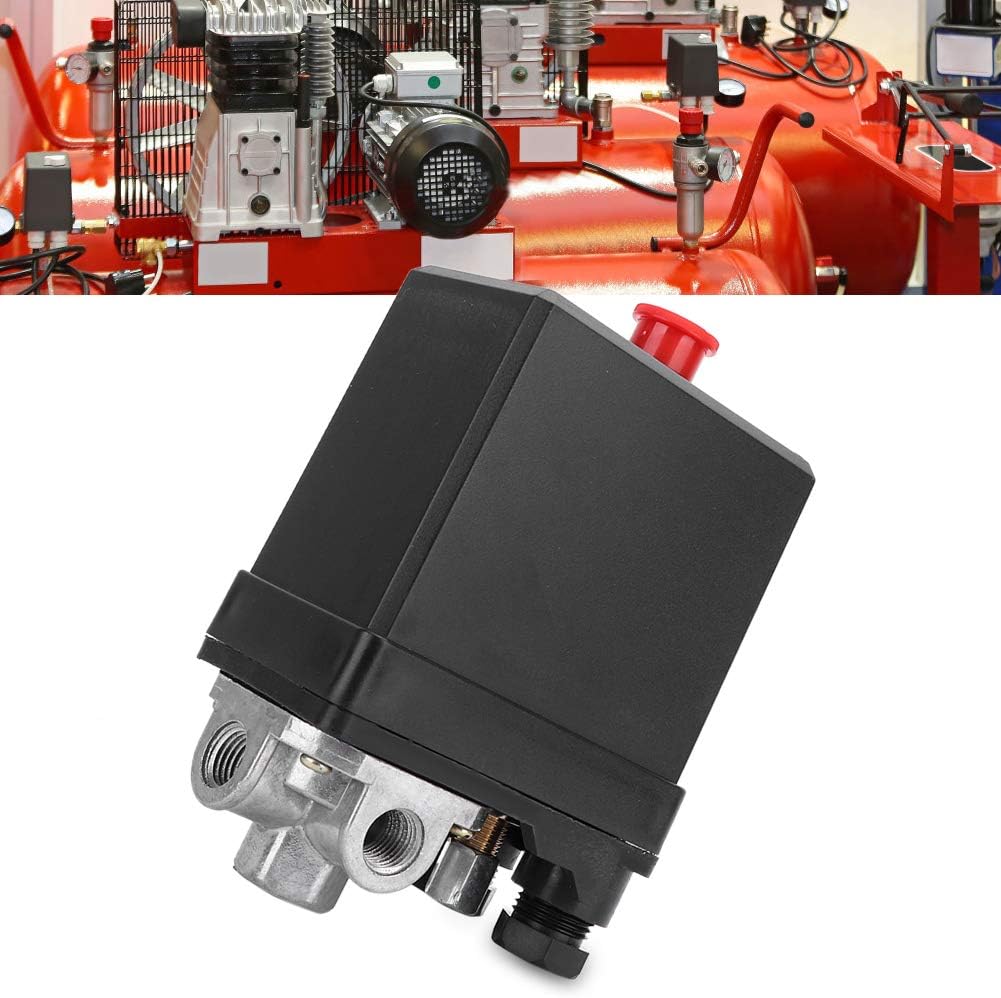 Luftkompressorregler, 380 V 3-Phasen-4-Loch-Vertikaldruckschalter-Steuerventil G1/4"für Luftkompress
