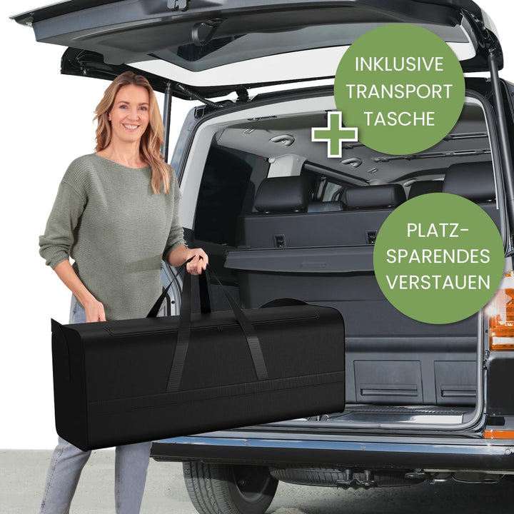 ELONEO Schlaf Topper Reise-Set 3 teilig: Visko-Matratzenauflage, Visko-Kopfkissen, hochwertige Trans