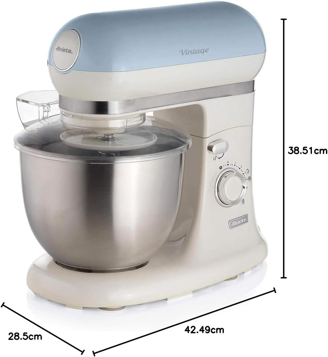 Ariete Vintage 1588 Knetmaschine, Retro Planeten-Rührwerk für Brot-, Pizza-, Kuchen- &amp; Gebäck-Teig,