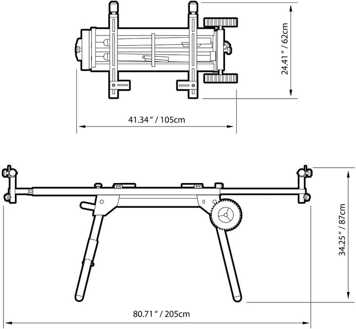 ToughBuilt Universal Gehrungssägenständer 195,6 cm, TB-S510 Universal 195,6 cm Gehrungssägenständer