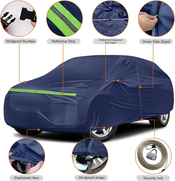 wasserdichte Autoabdeckung für 2014–2026 Porsche Macan, Blau Mecan, Mecan