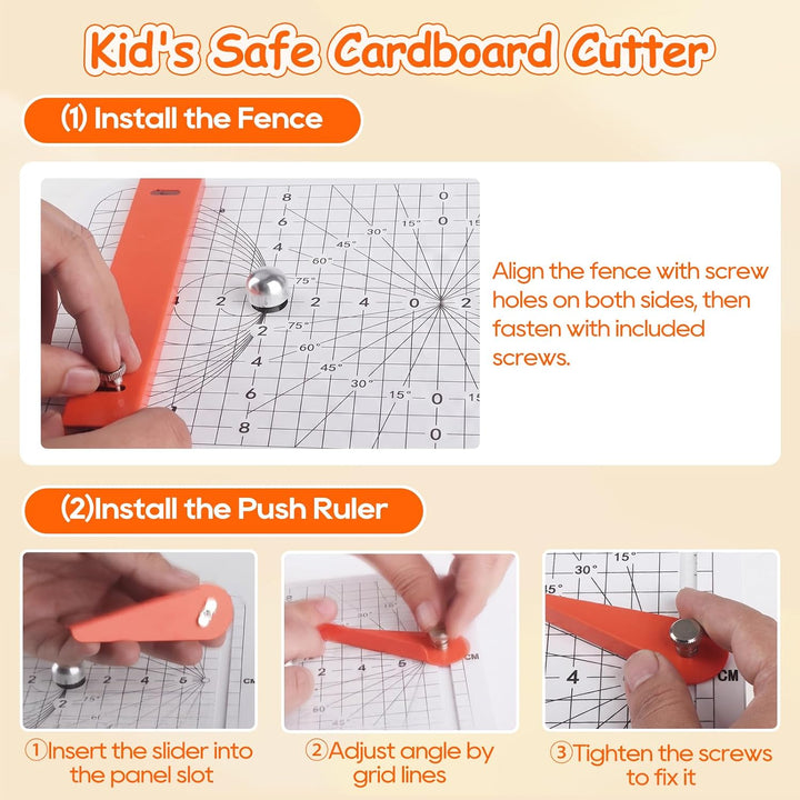 Kartonschneider Kinder, 45W Kartonschneider Elektrisch Sicheres DIY-Set, STEAM Lernspielzeug für Kin