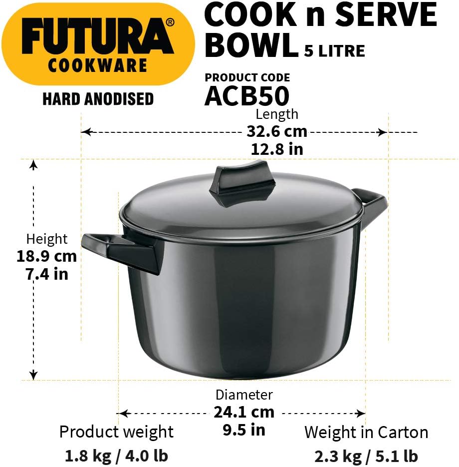 Hawkins/Futura FU-L65 Gulaschkessel, Aluminium, grau, Medium