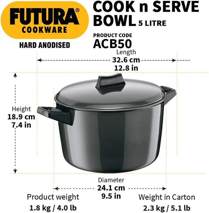Hawkins/Futura FU-L65 Gulaschkessel, Aluminium, grau, Medium
