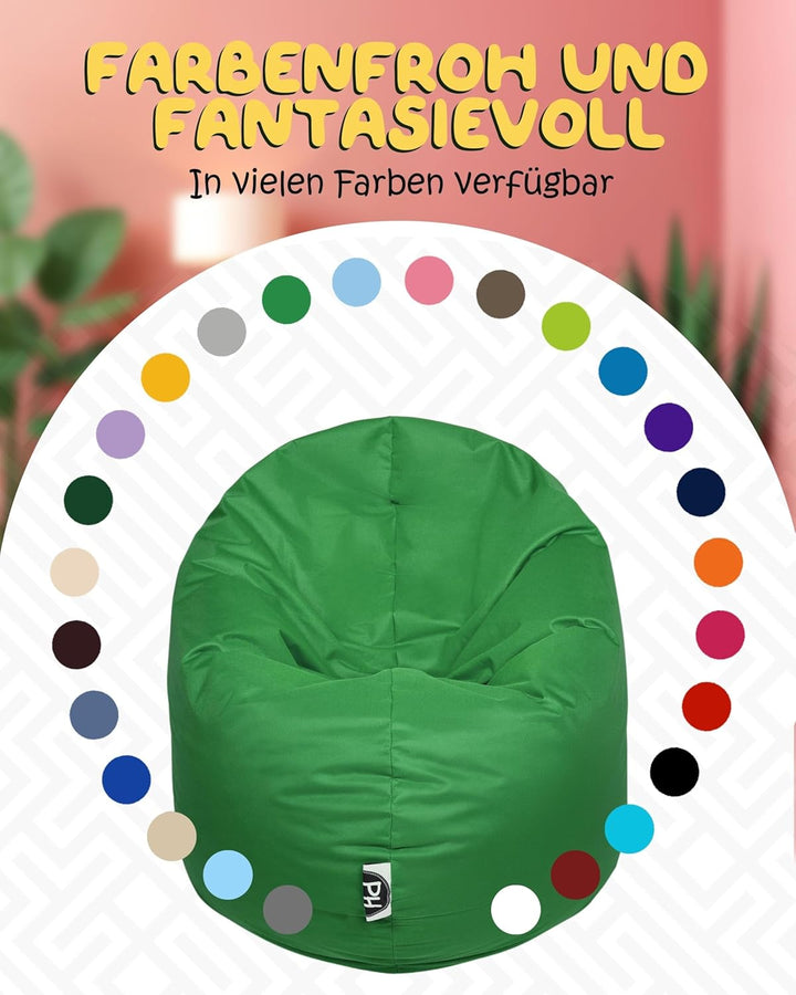 PATCH HOME Sitzsack 2 in 1 Sitzkissen Bodenkissen für Erwachsene &amp; Kinder - Gaming mit Füllung Kisse