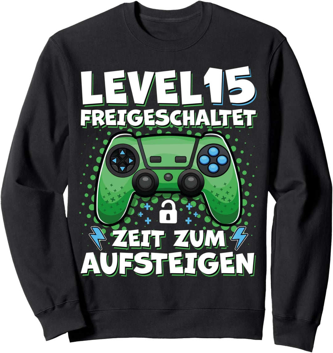 Level 15 Geburtstag Junge Geschenk Für 15 Jährigen Jungen Sweatshirt
