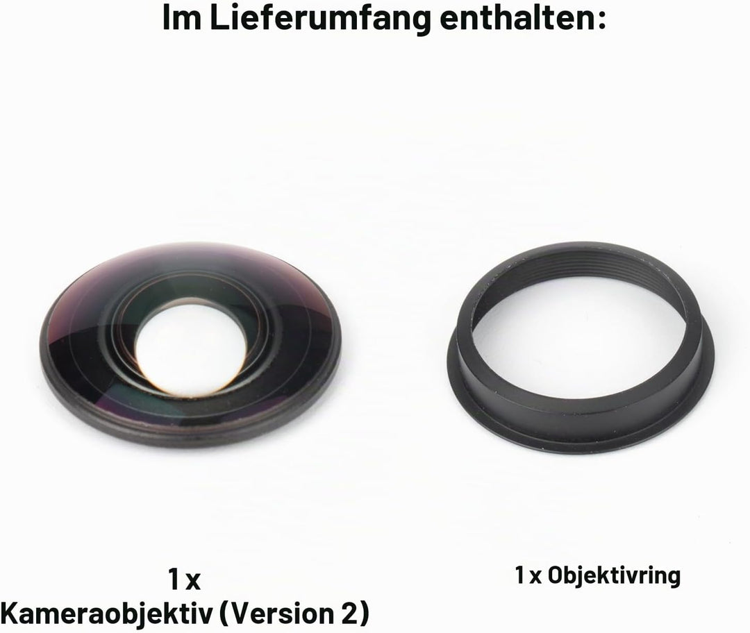 Ersatz-Objektiv für Insta360 X4 Action-Kamera-Objektiv-Reparaturteil (Version 2 – mit Rand) Version