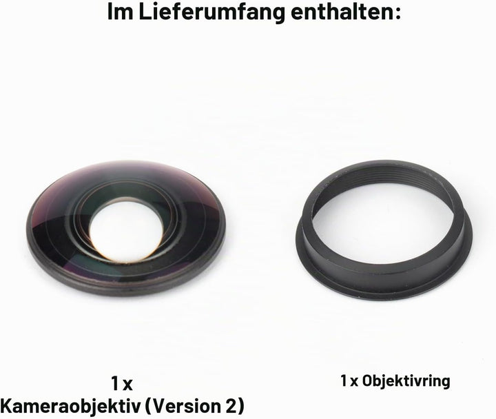 Ersatz-Objektiv für Insta360 X4 Action-Kamera-Objektiv-Reparaturteil (Version 2 – mit Rand) Version
