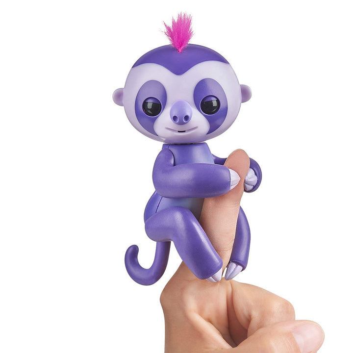 Fingerlings Faultier lila Marge 3752 interaktives Spielzeug, reagiert auf Geräusche, Bewegungen und